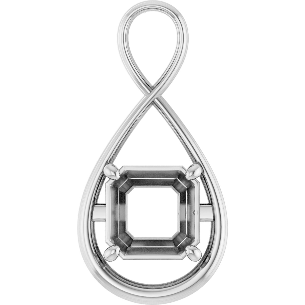 Infinity-Inspired Solitaire Pendant
