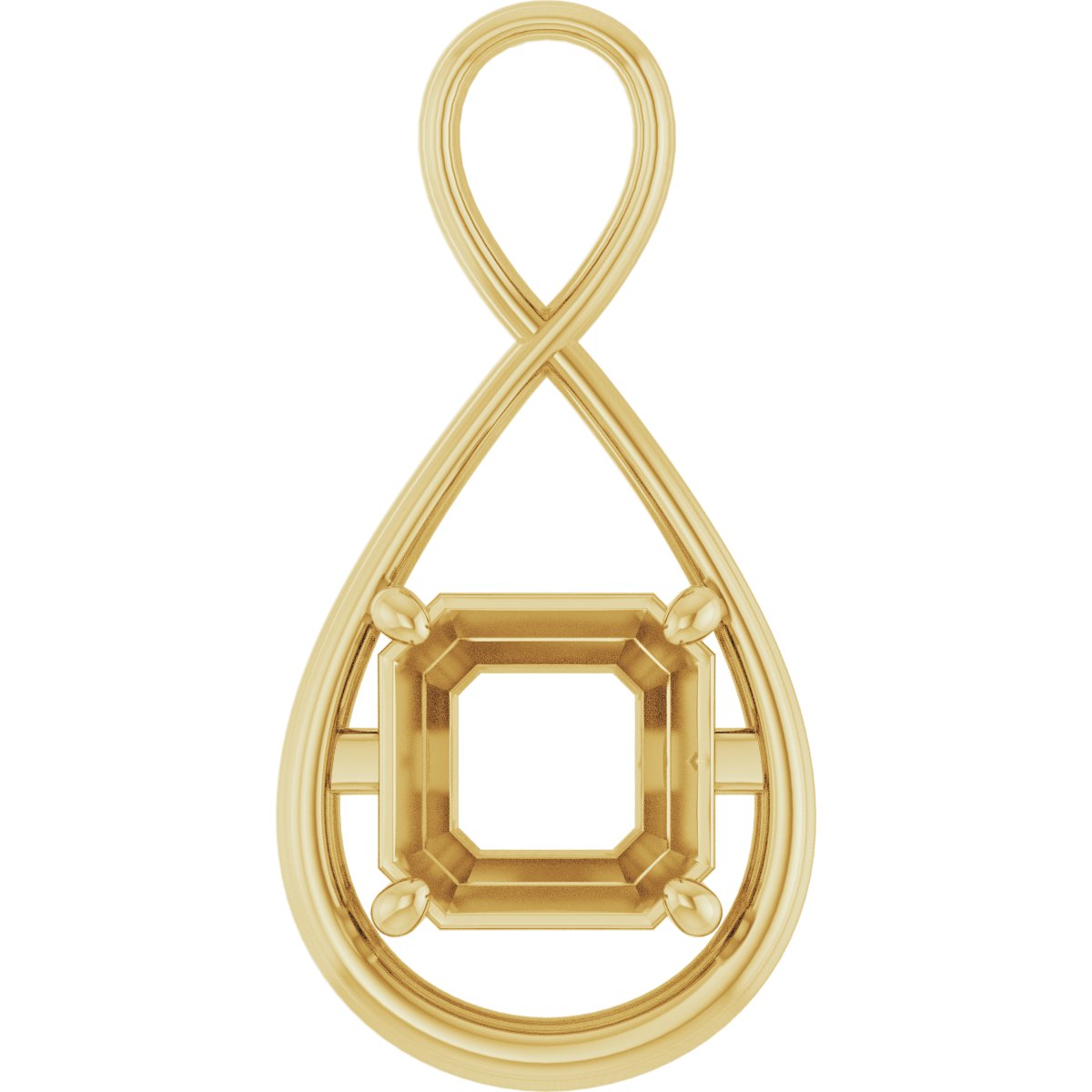 Infinity-Inspired Solitaire Pendant