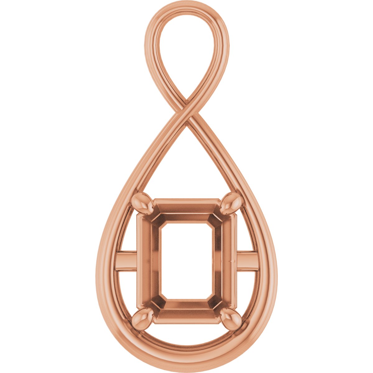 Infinity-Inspired Solitaire Pendant