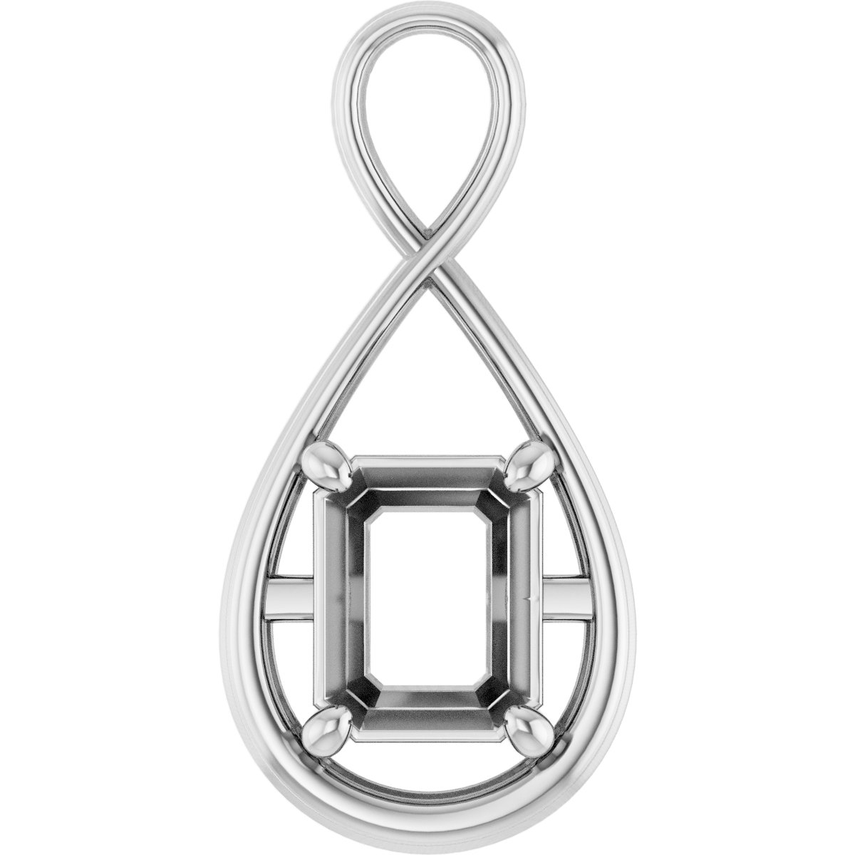 Infinity-Inspired Solitaire Pendant