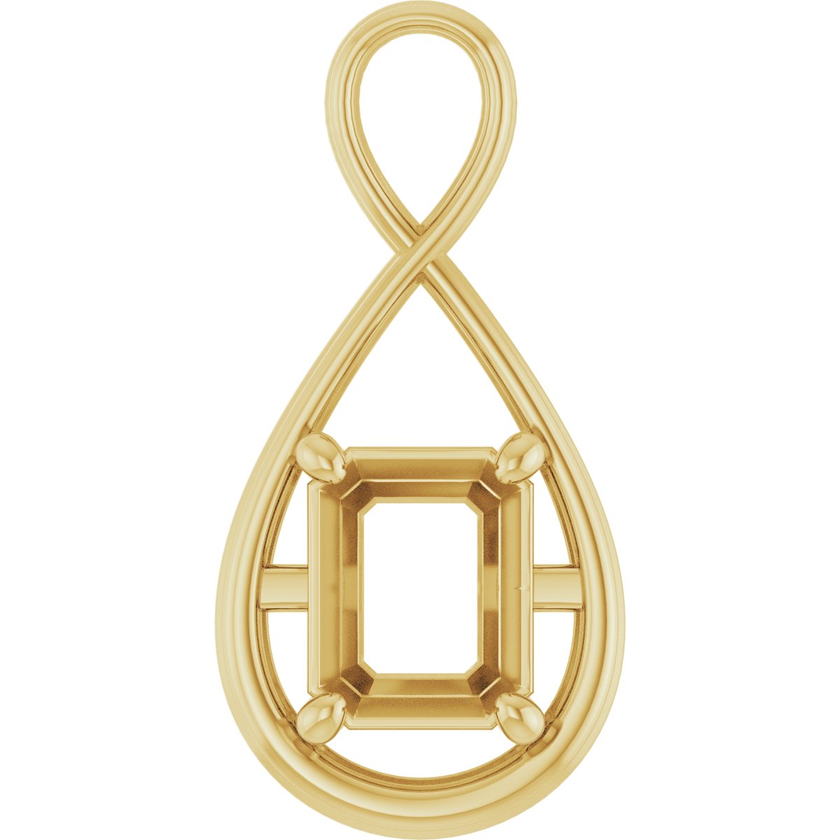 Infinity-Inspired Solitaire Pendant