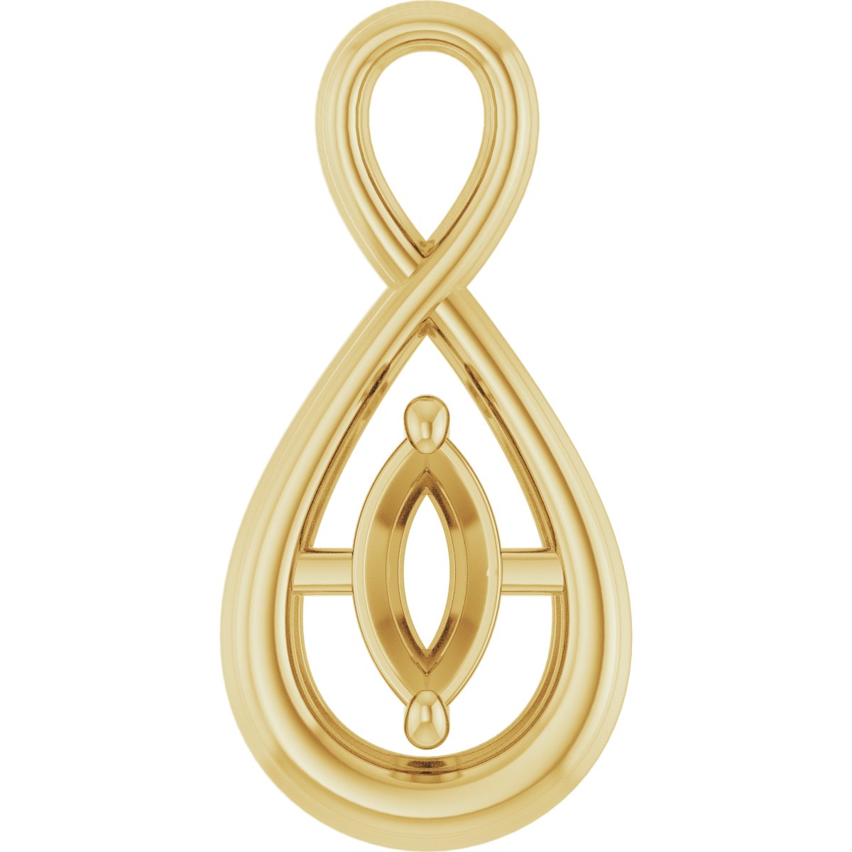 Infinity-Inspired Solitaire Pendant