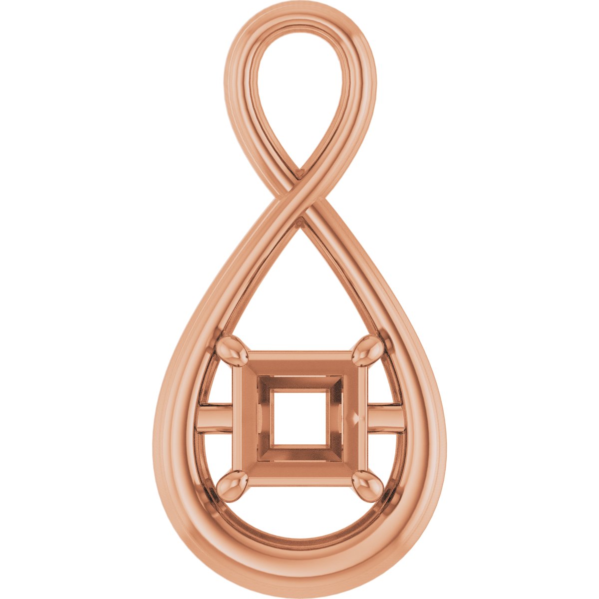 Infinity-Inspired Solitaire Pendant