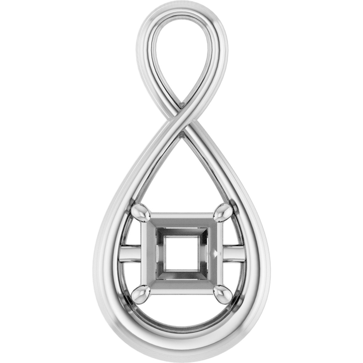 Infinity-Inspired Solitaire Pendant