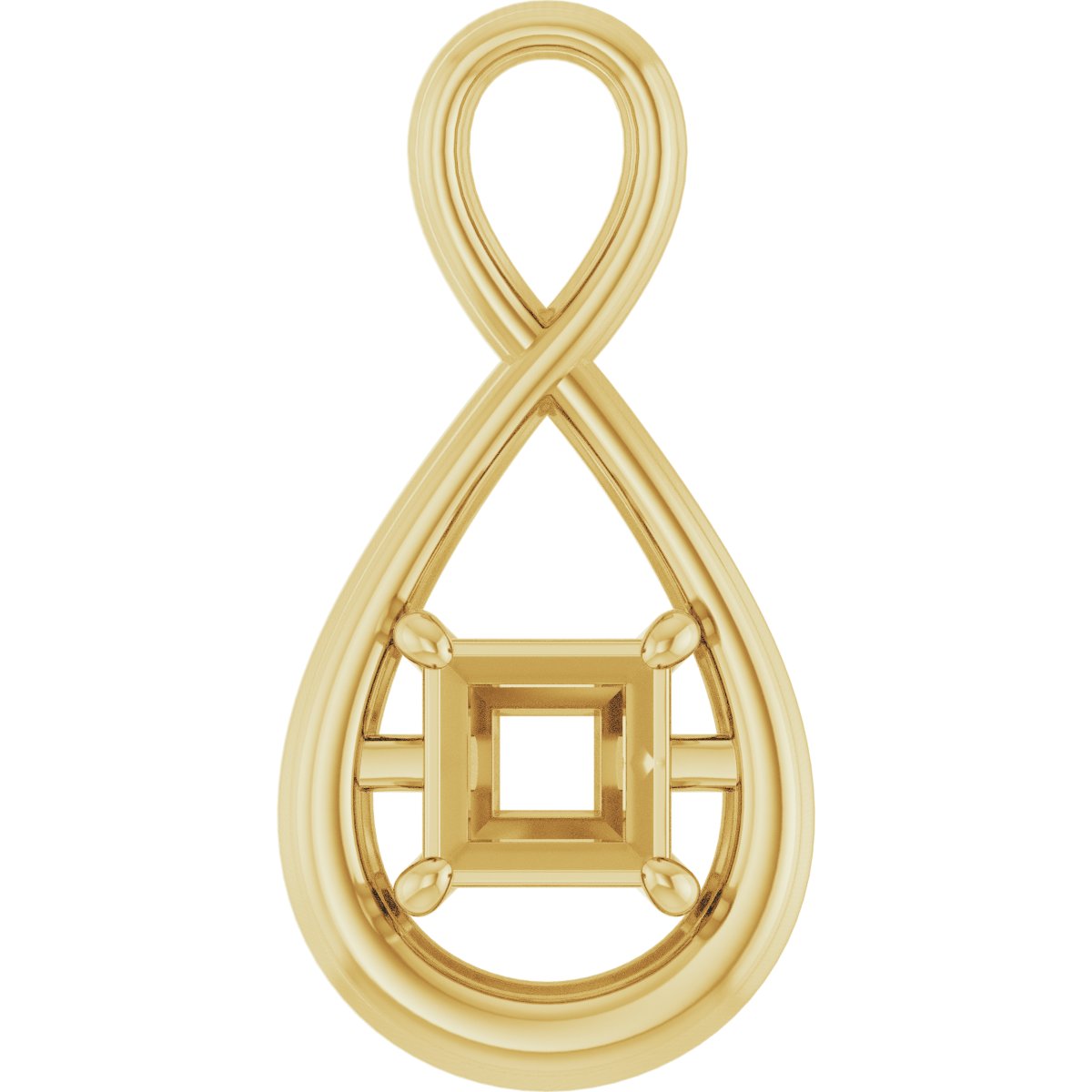Infinity-Inspired Solitaire Pendant