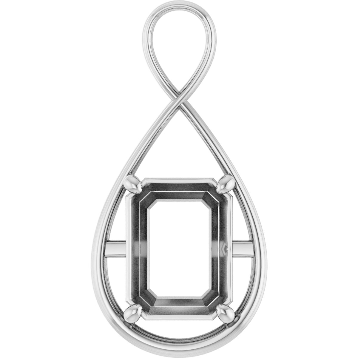 Infinity-Inspired Solitaire Pendant