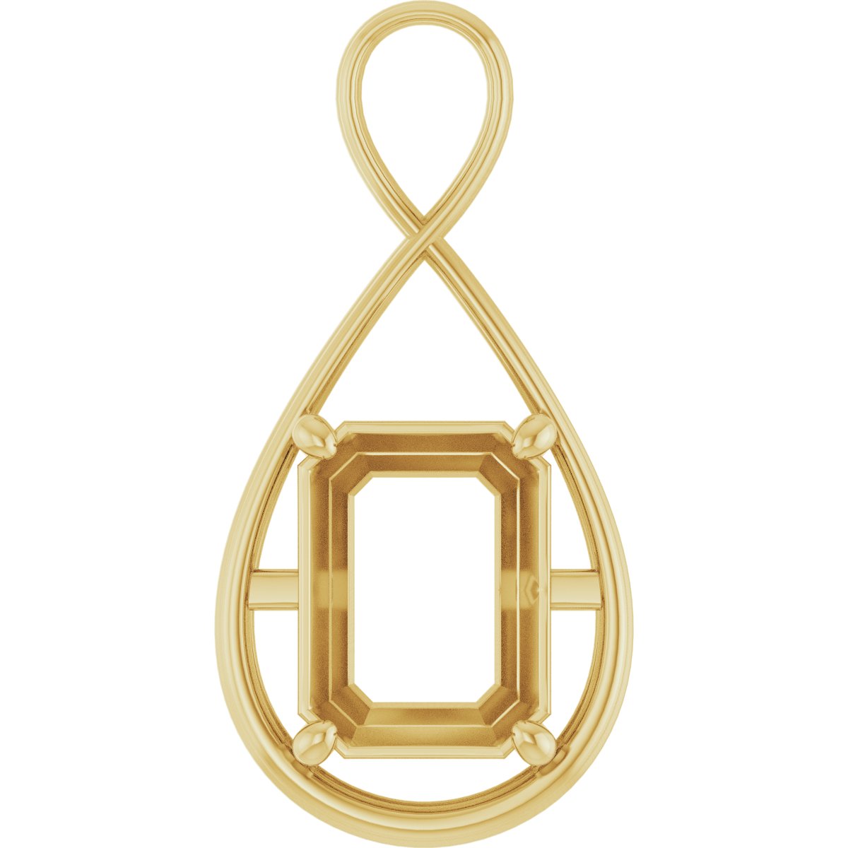 Infinity-Inspired Solitaire Pendant