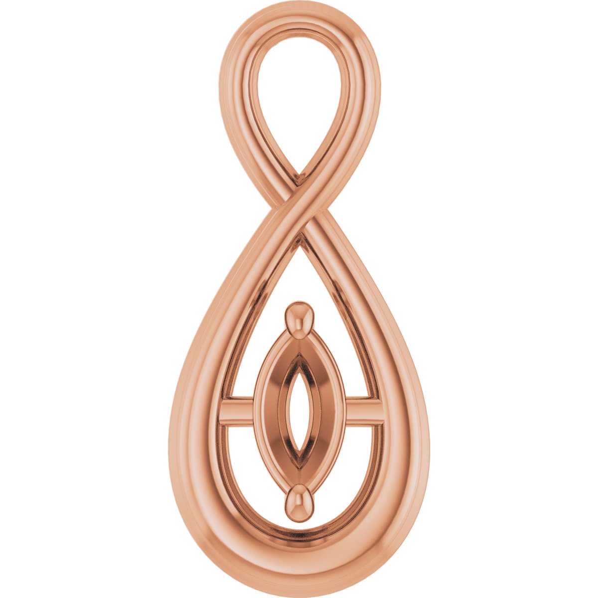 Infinity-Inspired Solitaire Pendant