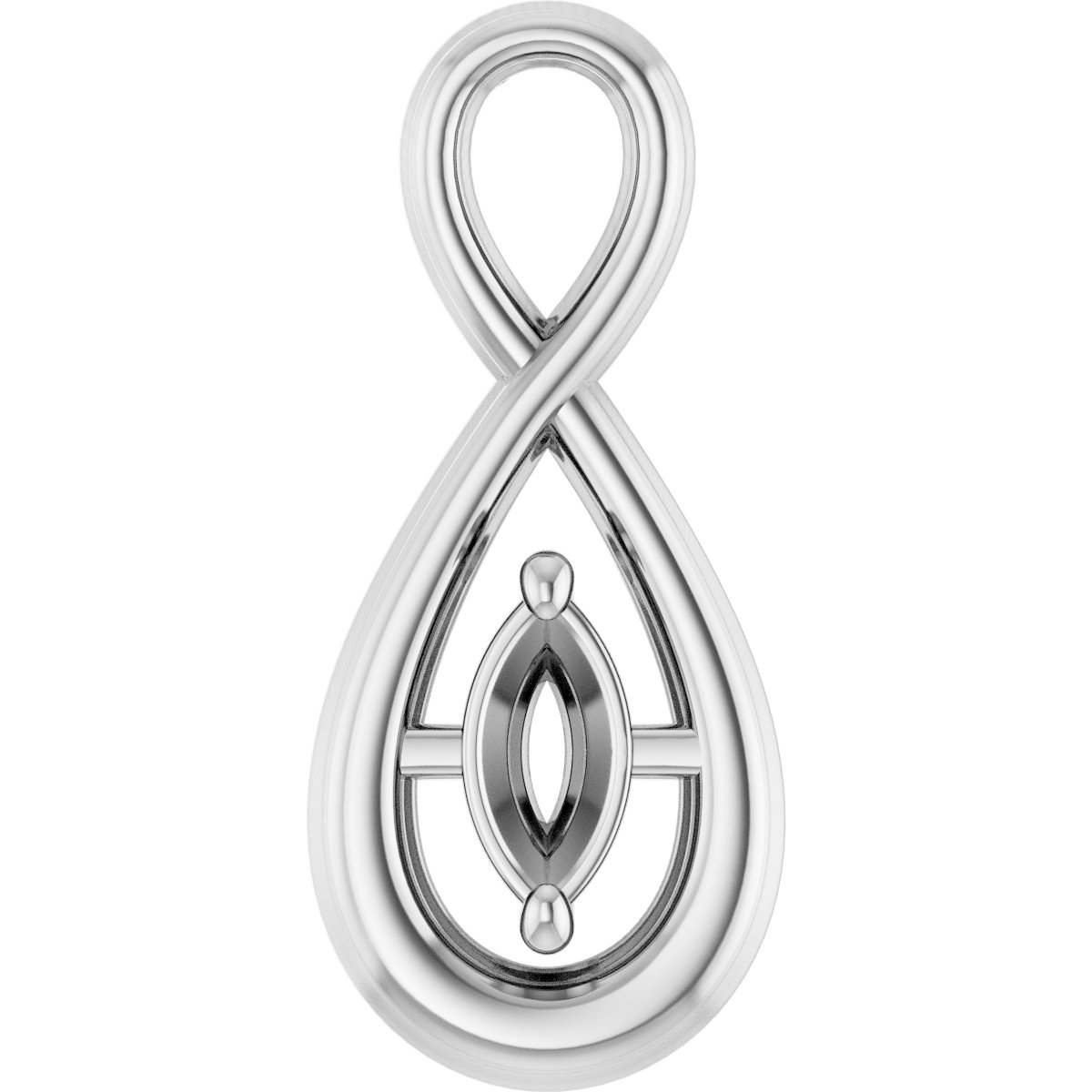 Infinity-Inspired Solitaire Pendant
