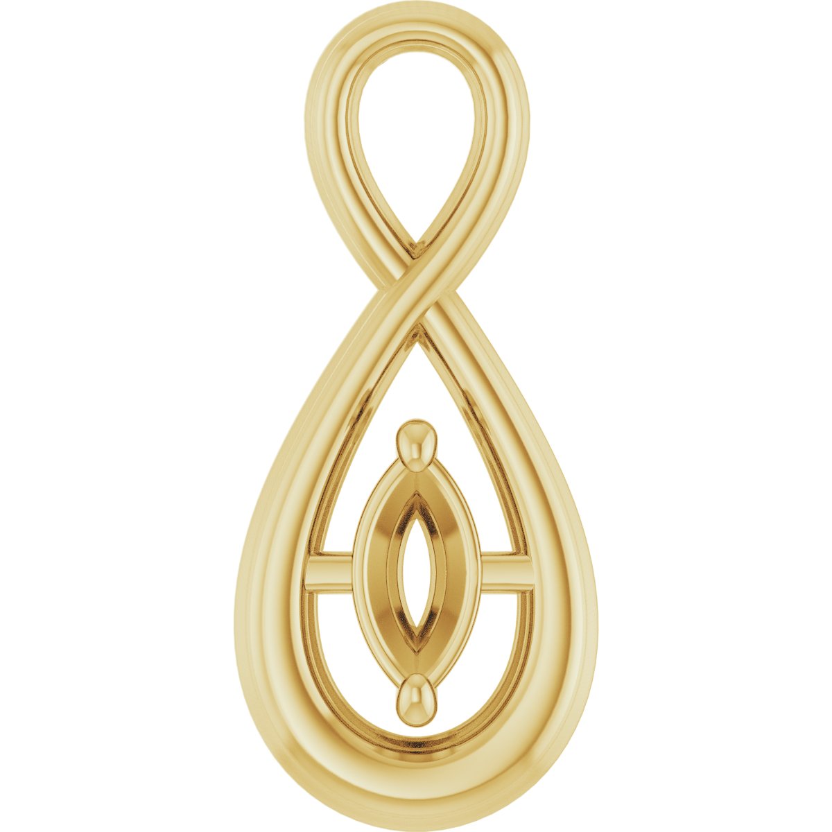Infinity-Inspired Solitaire Pendant