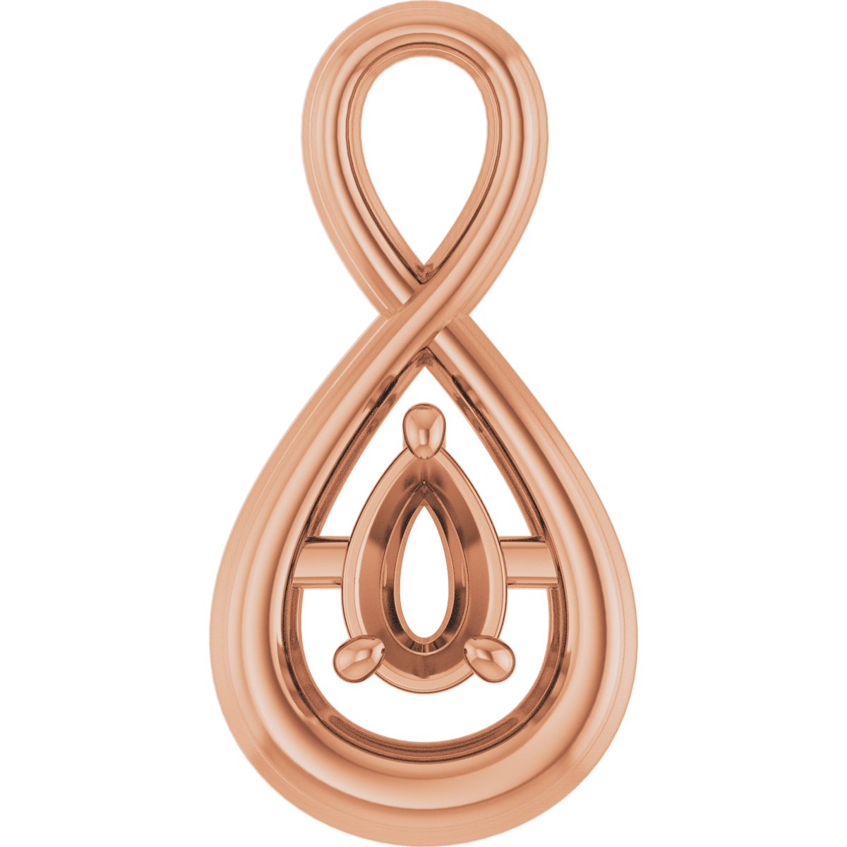 Infinity-Inspired Solitaire Pendant
