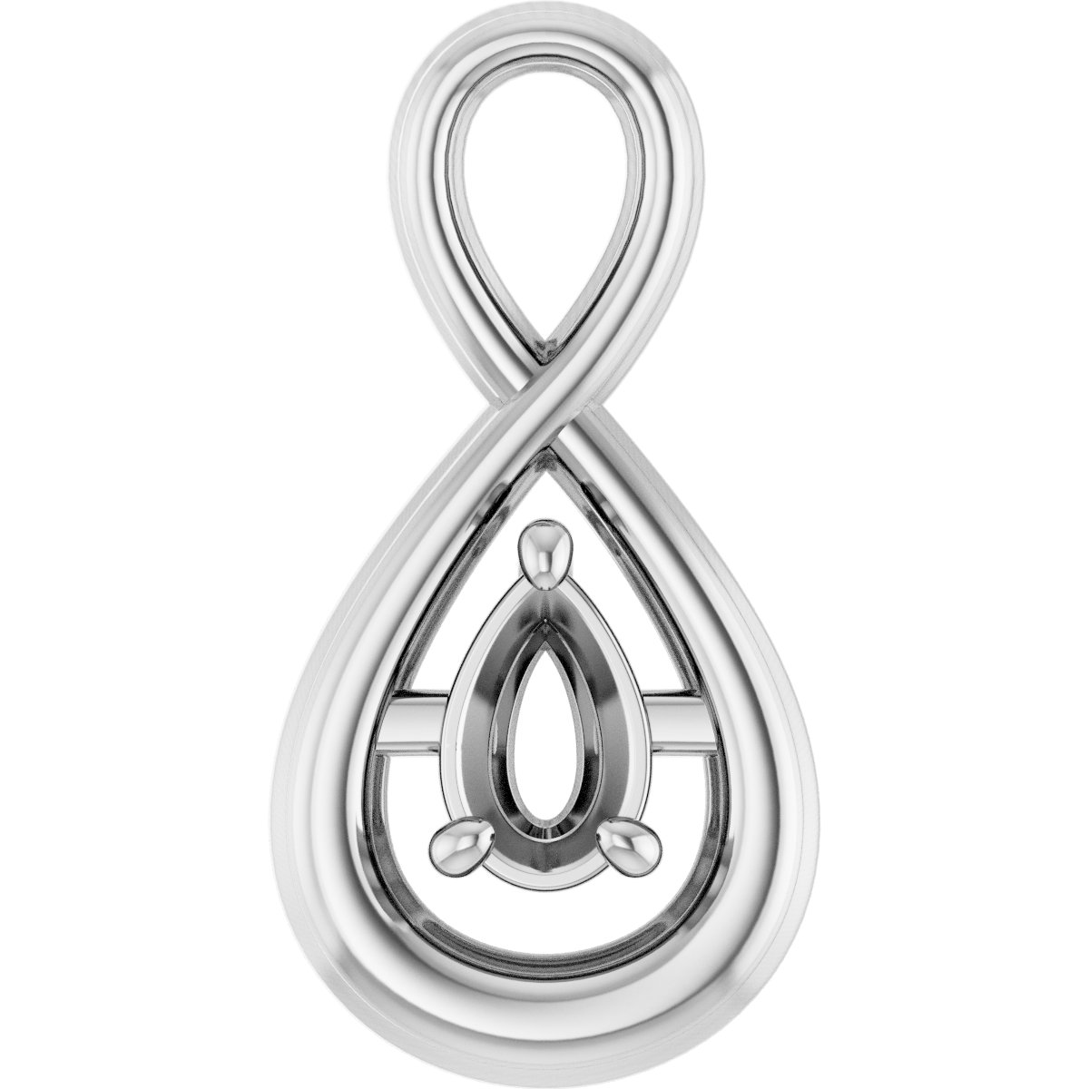 Infinity-Inspired Solitaire Pendant