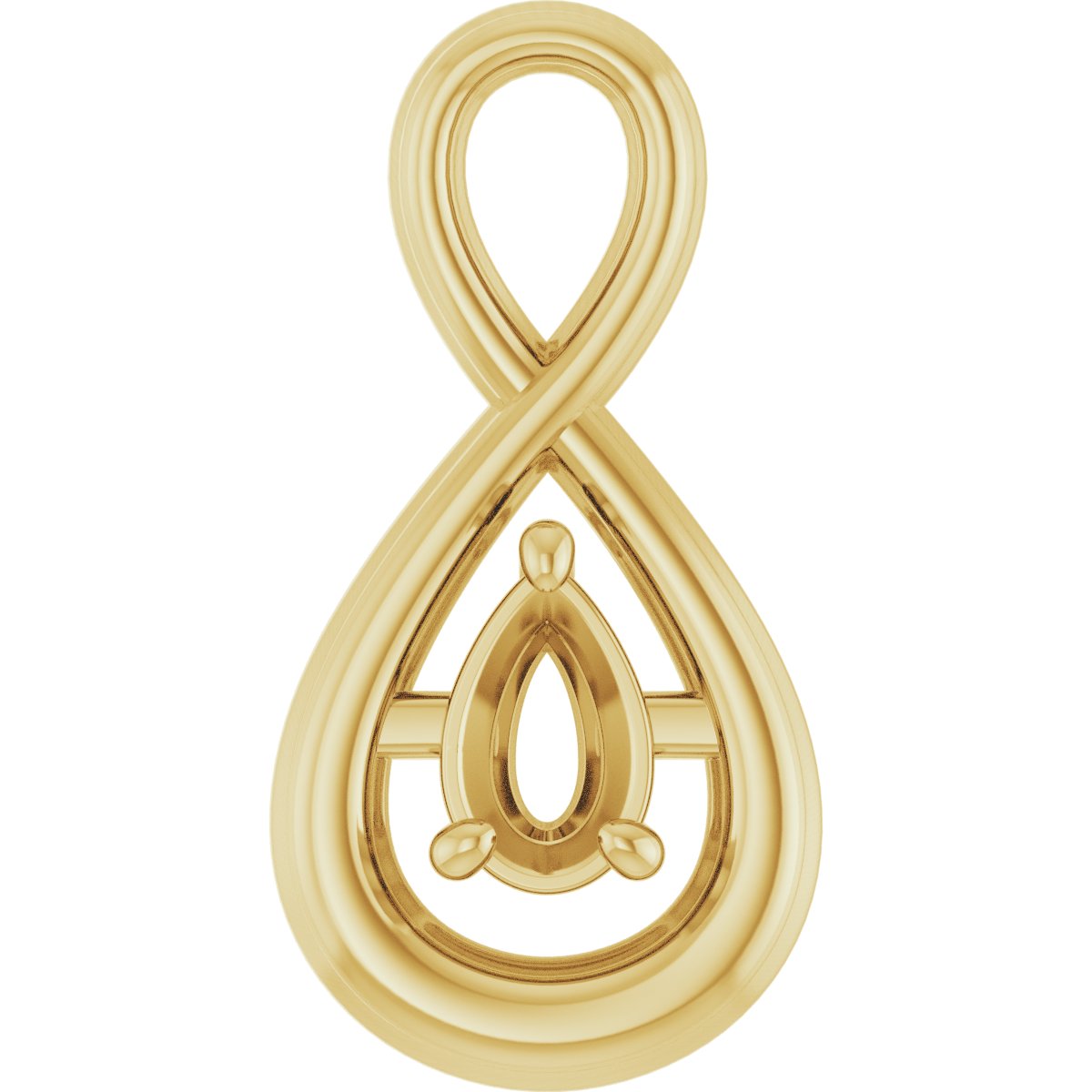 Infinity-Inspired Solitaire Pendant