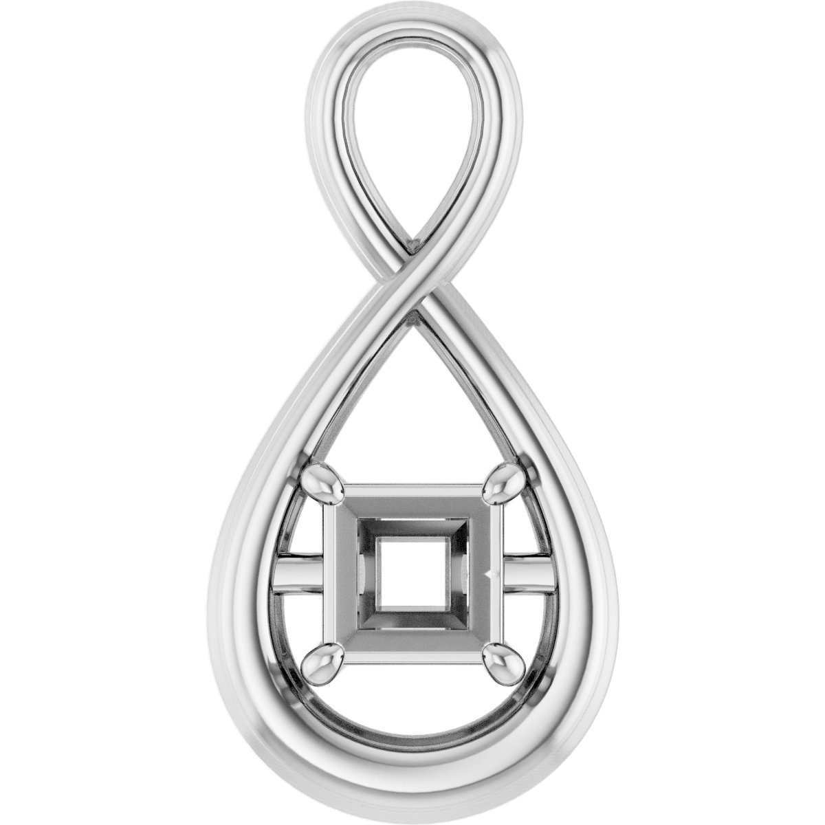 Infinity-Inspired Solitaire Pendant