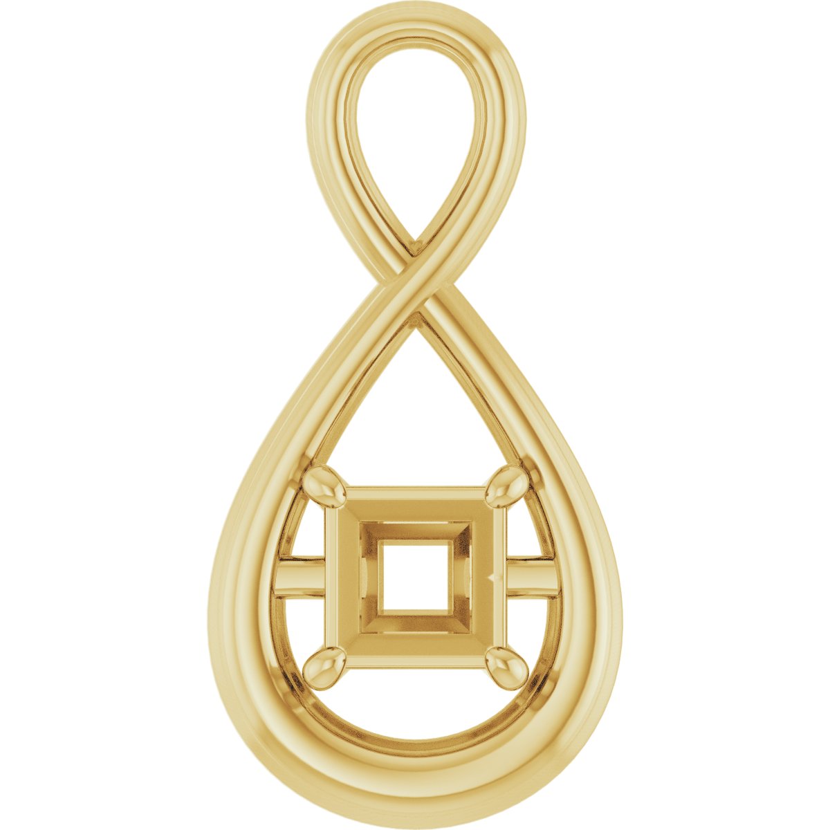 Infinity-Inspired Solitaire Pendant