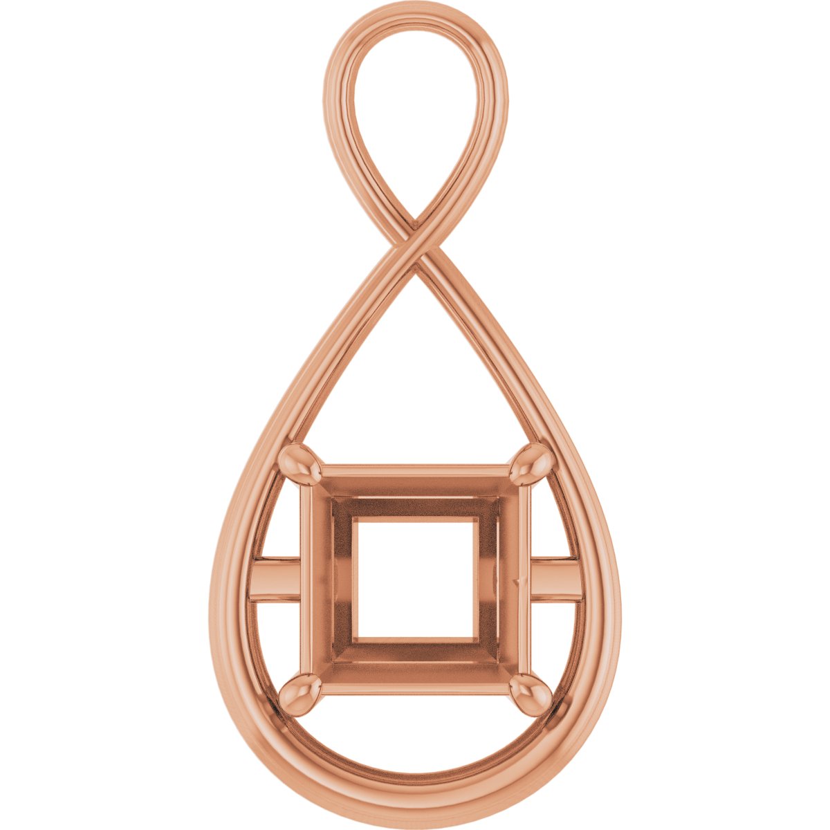Infinity-Inspired Solitaire Pendant