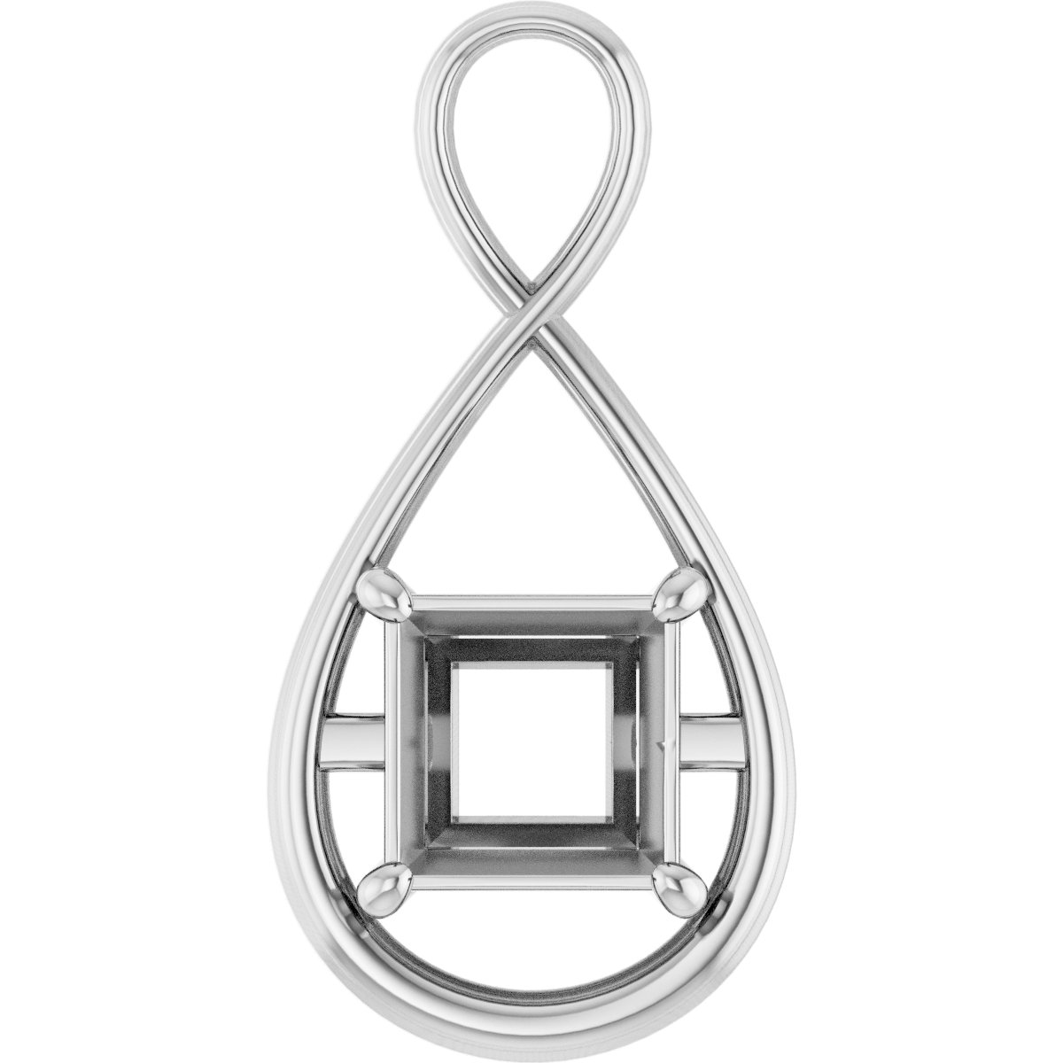 Infinity-Inspired Solitaire Pendant