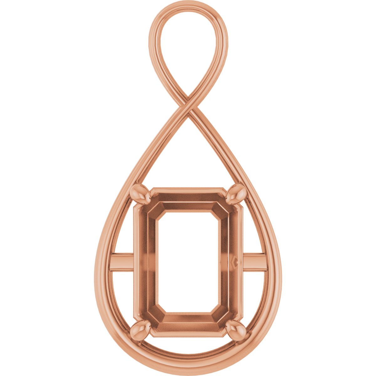 Infinity-Inspired Solitaire Pendant