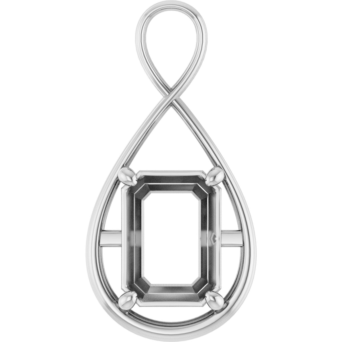 Infinity-Inspired Solitaire Pendant
