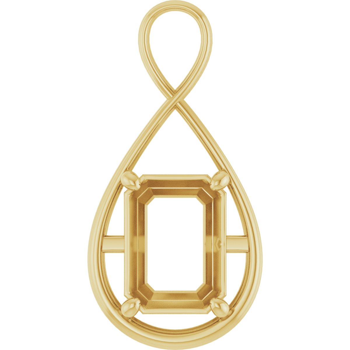 Infinity-Inspired Solitaire Pendant