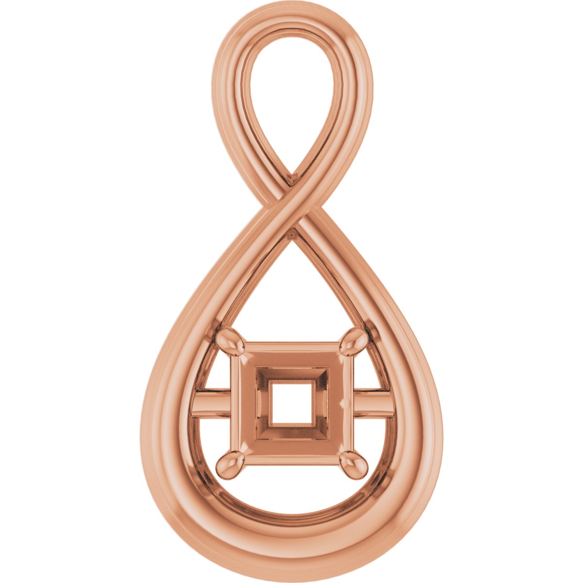 Infinity-Inspired Solitaire Pendant