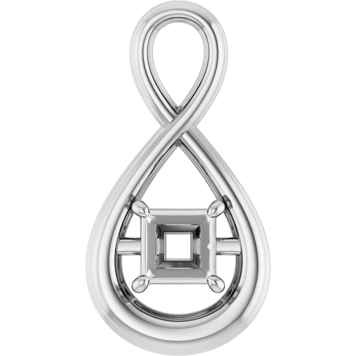 Infinity-Inspired Solitaire Pendant