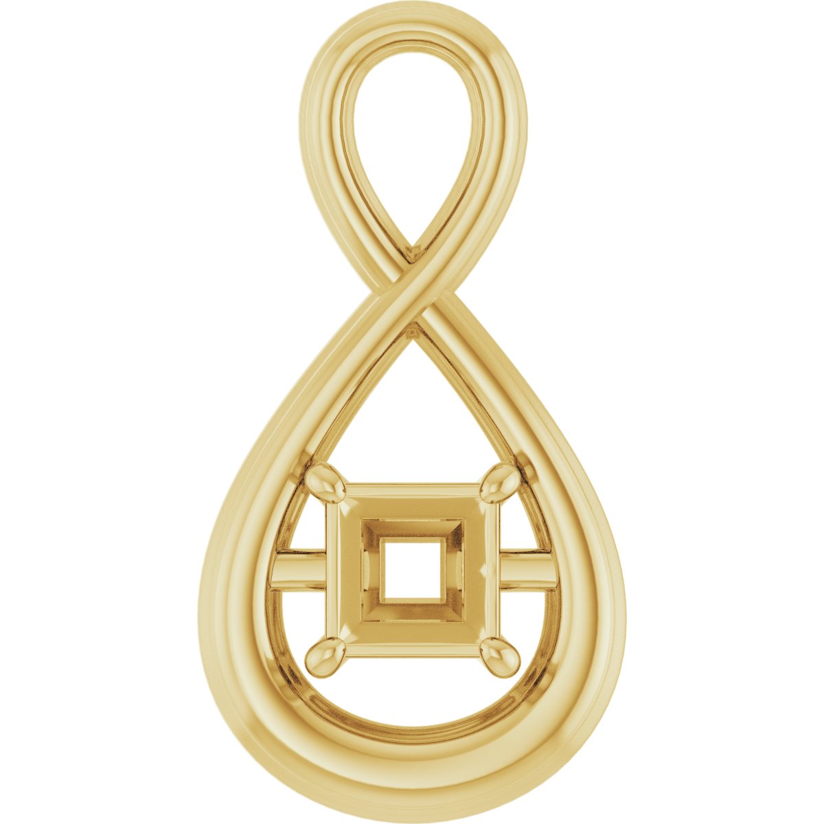 Infinity-Inspired Solitaire Pendant