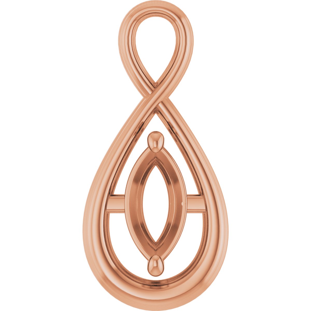 Infinity-Inspired Solitaire Pendant