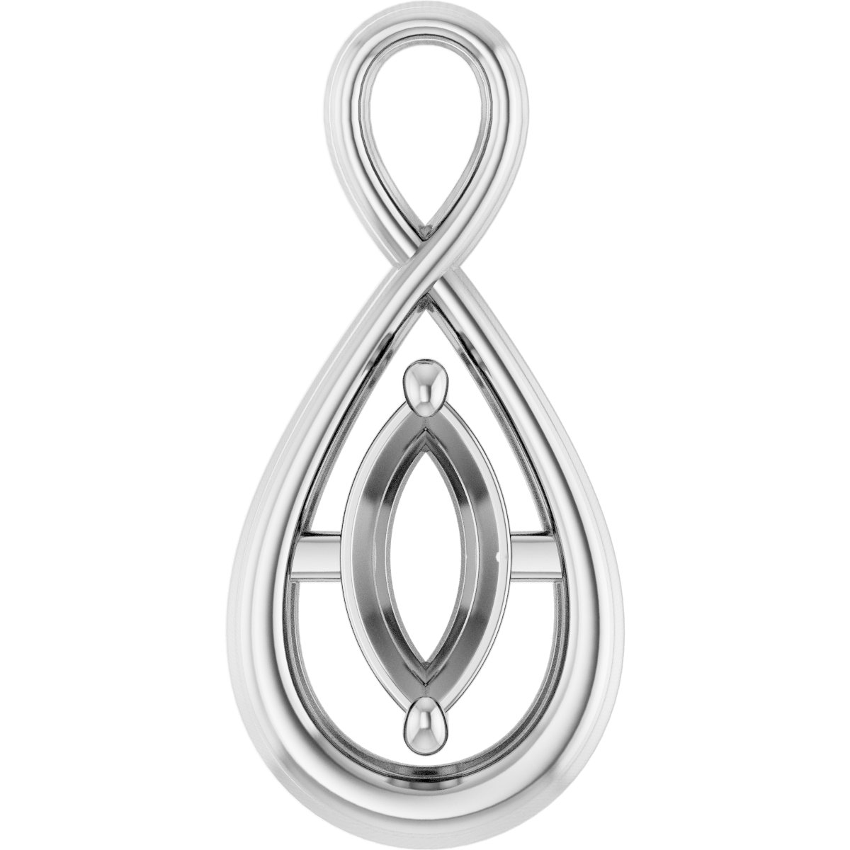 Infinity-Inspired Solitaire Pendant