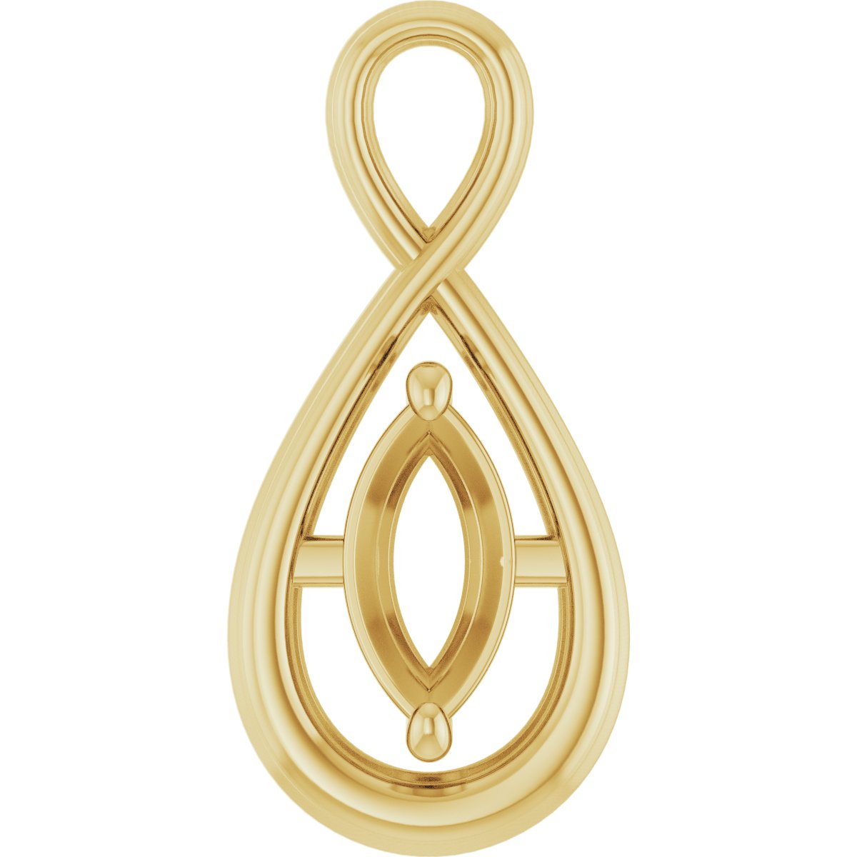 Infinity-Inspired Solitaire Pendant