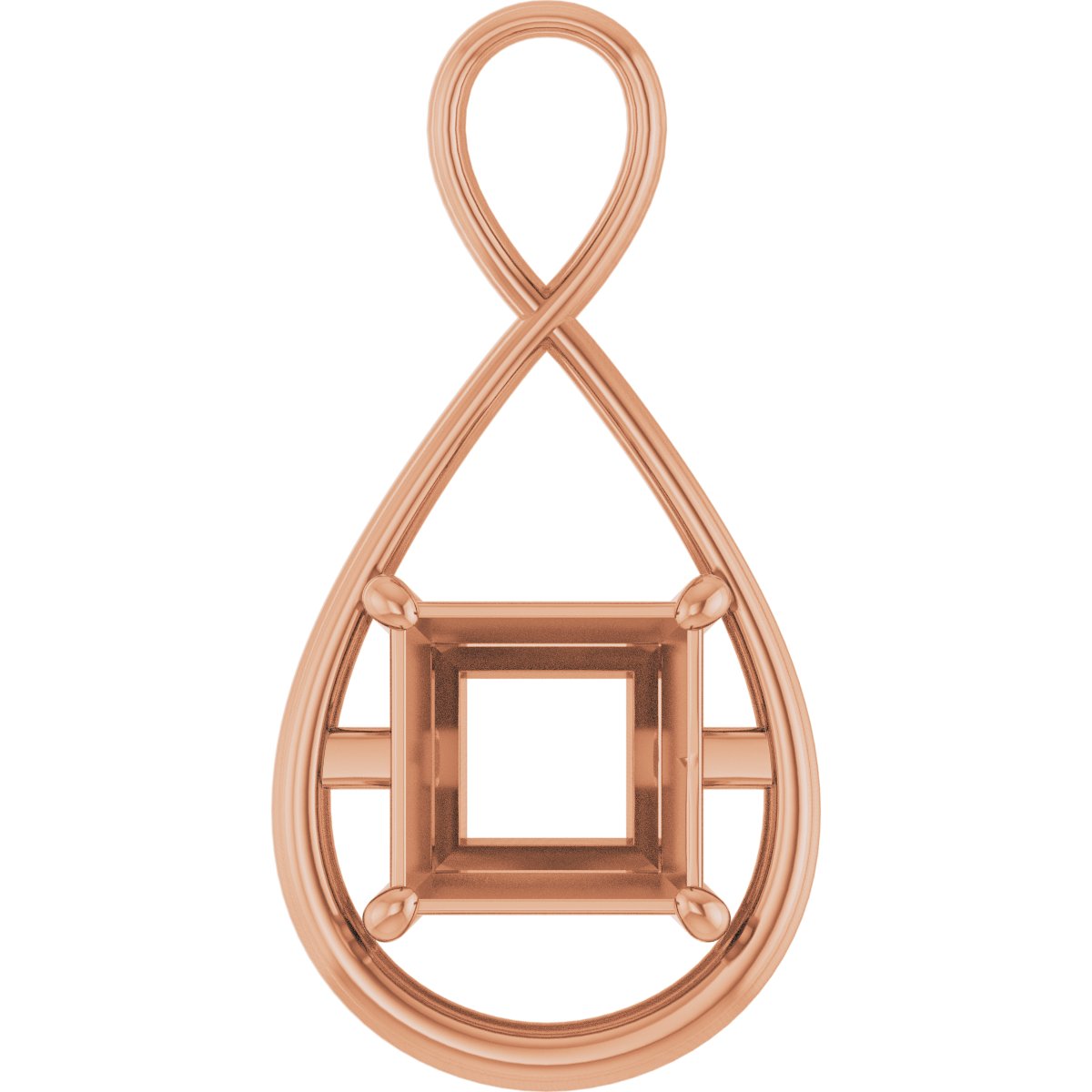Infinity-Inspired Solitaire Pendant
