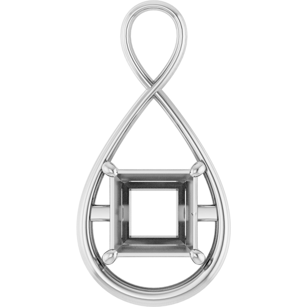 Infinity-Inspired Solitaire Pendant