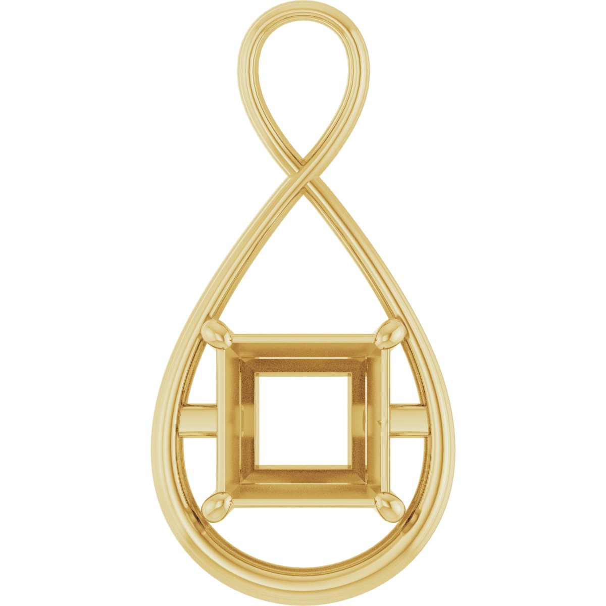 Infinity-Inspired Solitaire Pendant