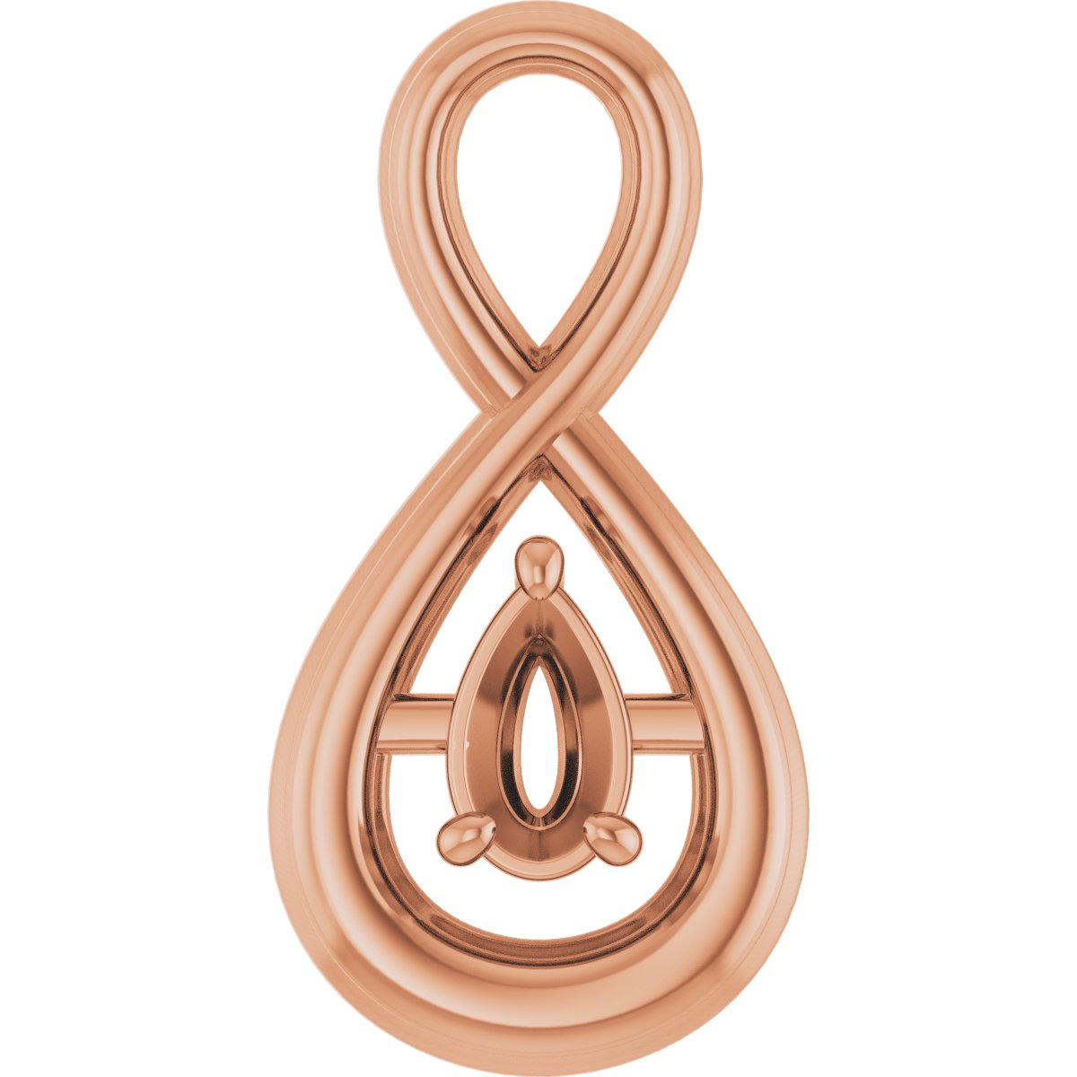 Infinity-Inspired Solitaire Pendant