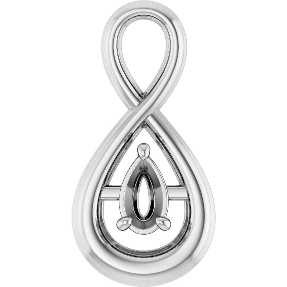 Infinity-Inspired Solitaire Pendant