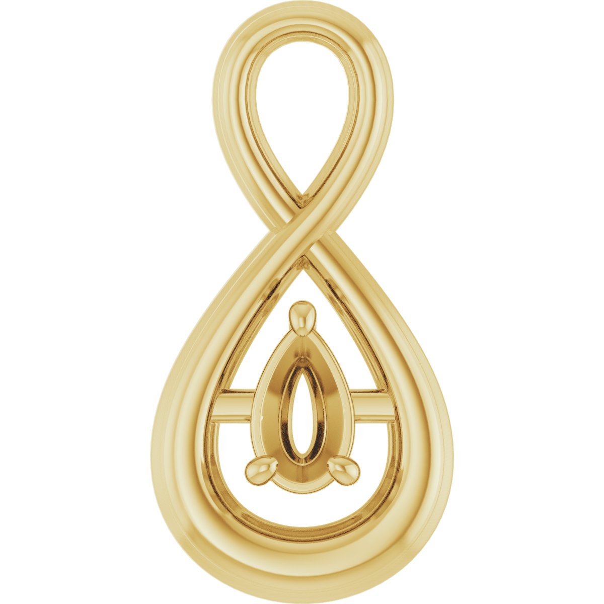 Infinity-Inspired Solitaire Pendant