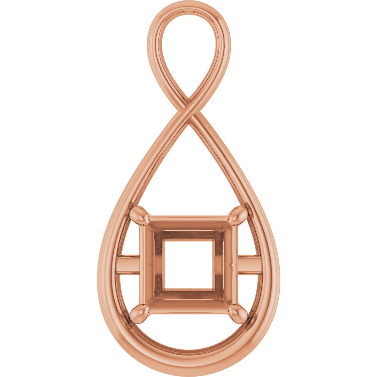 Infinity-Inspired Solitaire Pendant