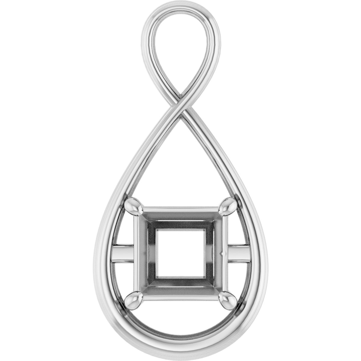 Infinity-Inspired Solitaire Pendant