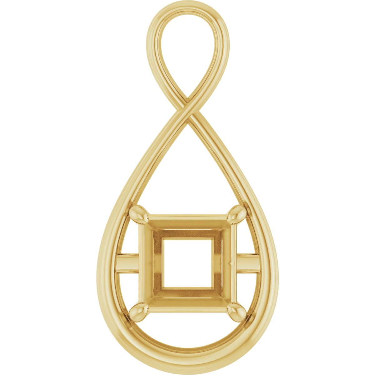 Infinity-Inspired Solitaire Pendant