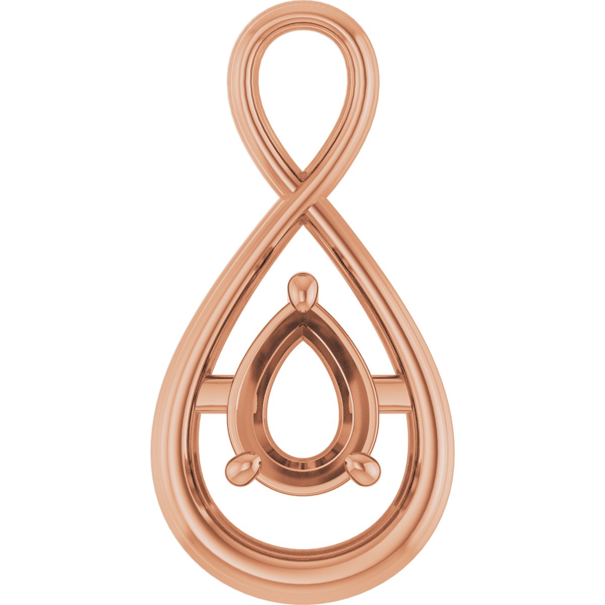 Infinity-Inspired Solitaire Pendant