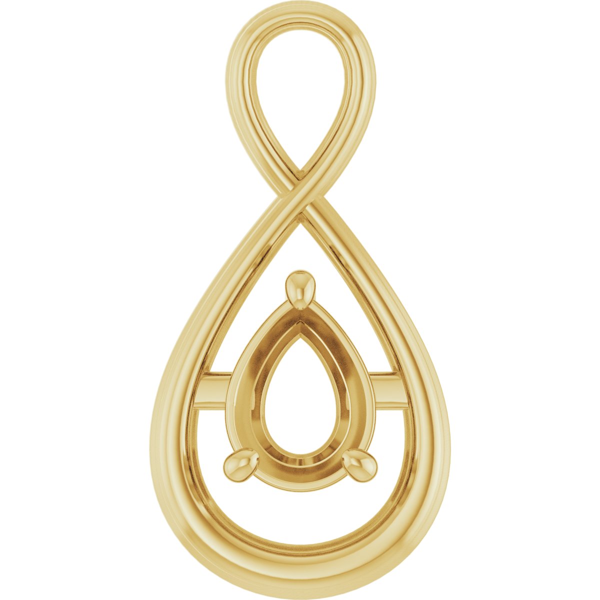 Infinity-Inspired Solitaire Pendant