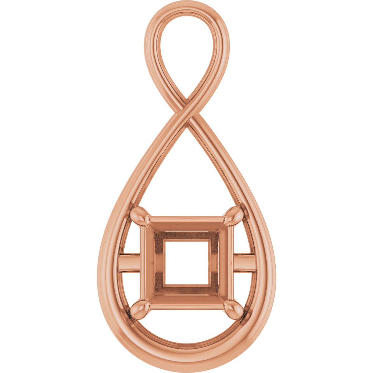 Infinity-Inspired Solitaire Pendant