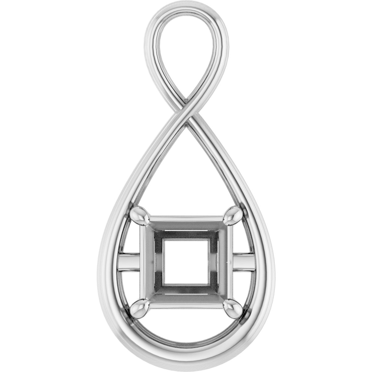Infinity-Inspired Solitaire Pendant