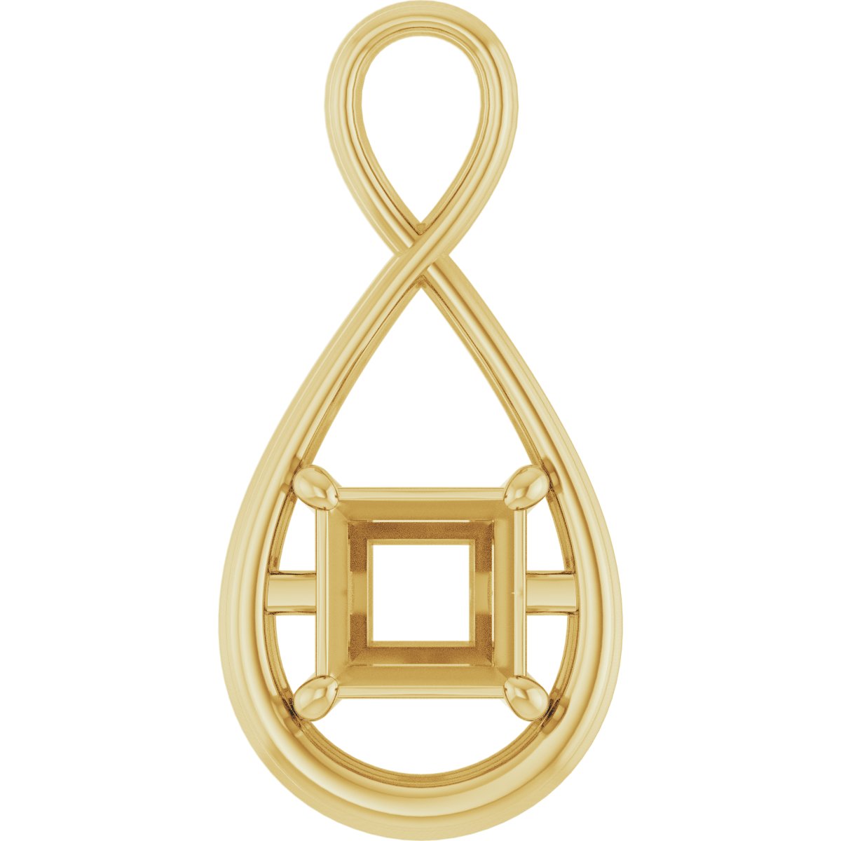 Infinity-Inspired Solitaire Pendant