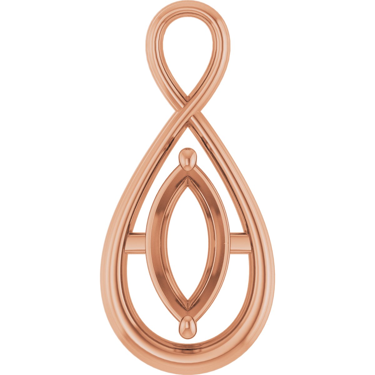 Infinity-Inspired Solitaire Pendant