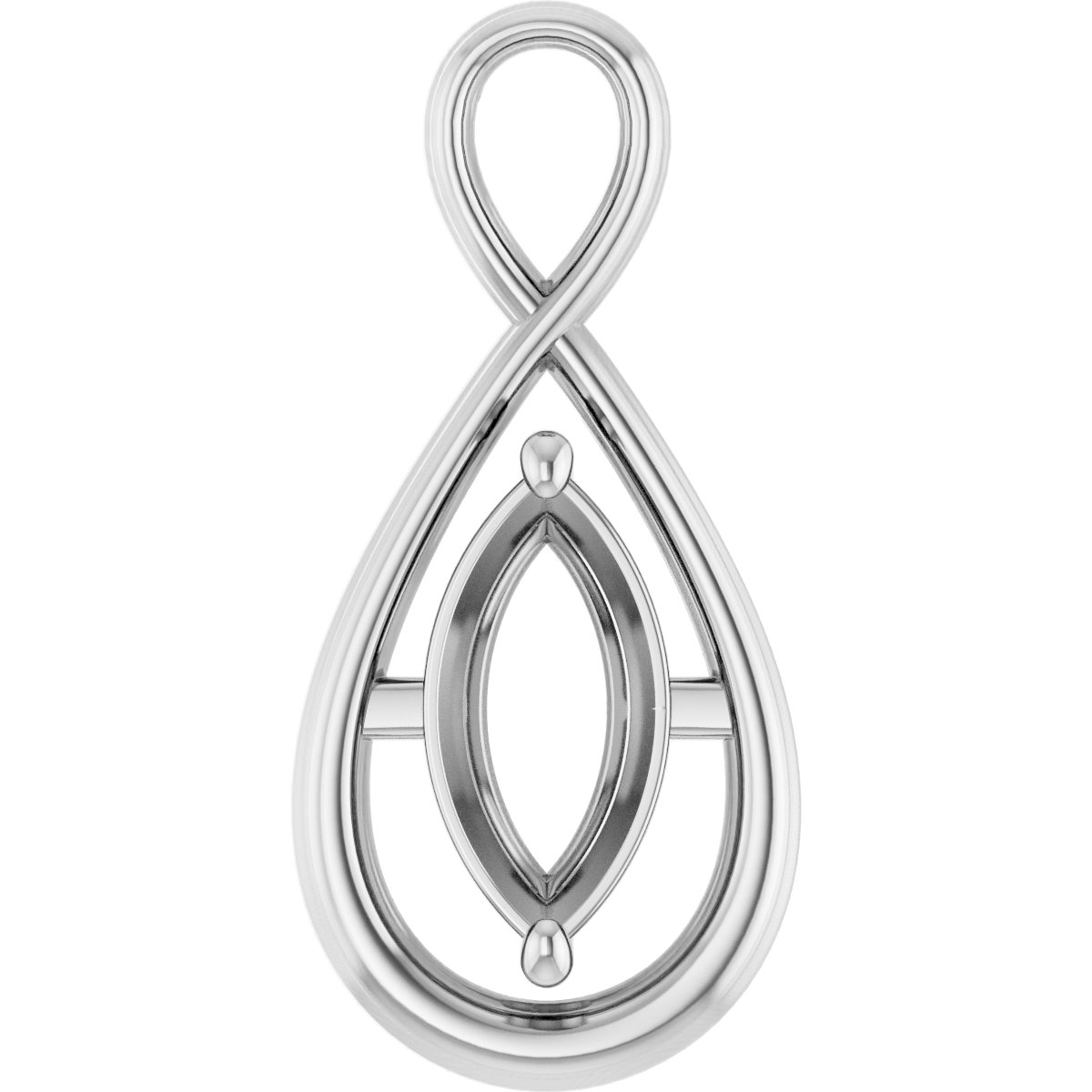 Infinity-Inspired Solitaire Pendant