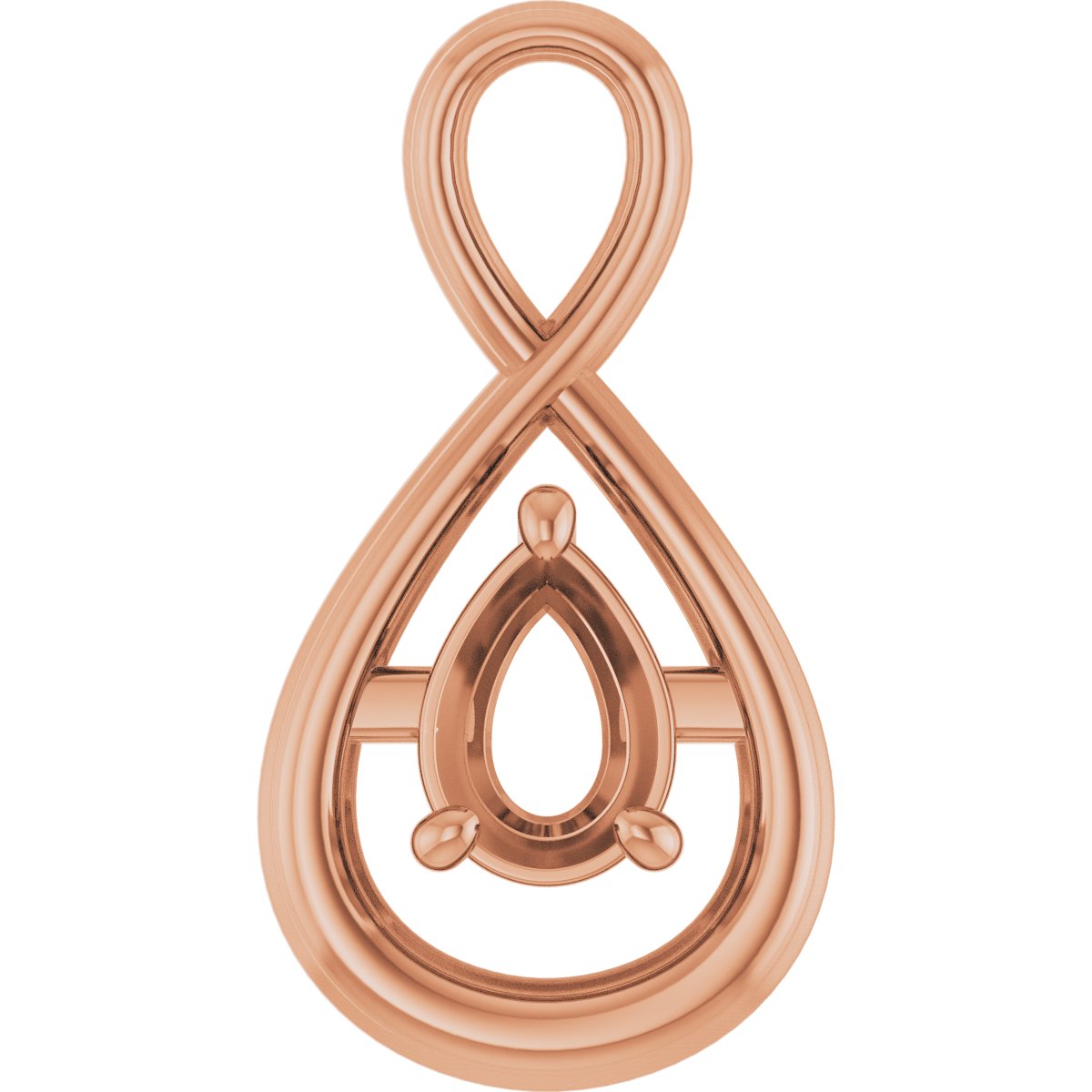 Infinity-Inspired Solitaire Pendant