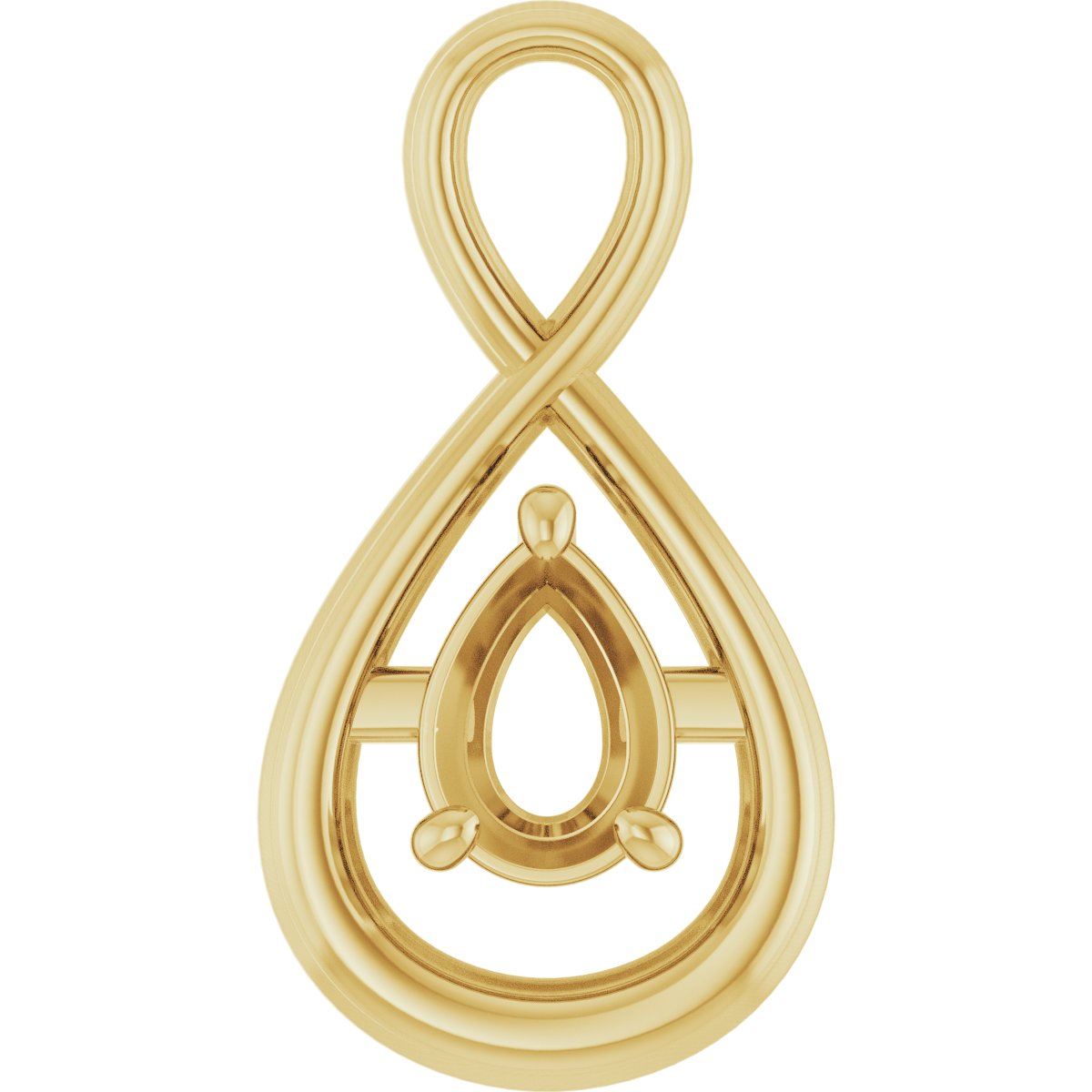 Infinity-Inspired Solitaire Pendant
