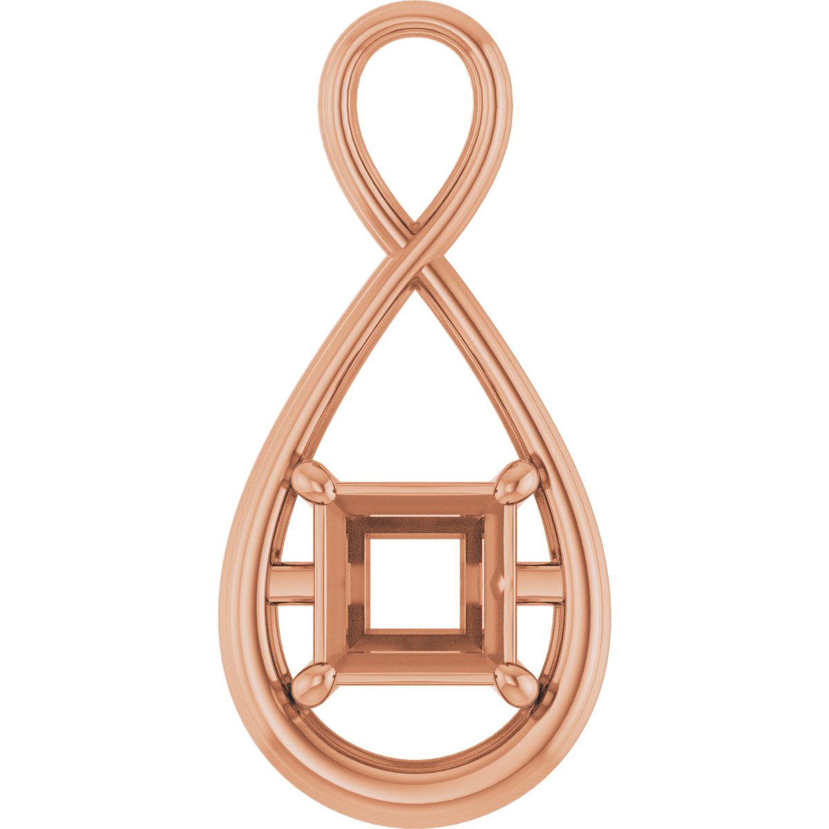 Infinity-Inspired Solitaire Pendant