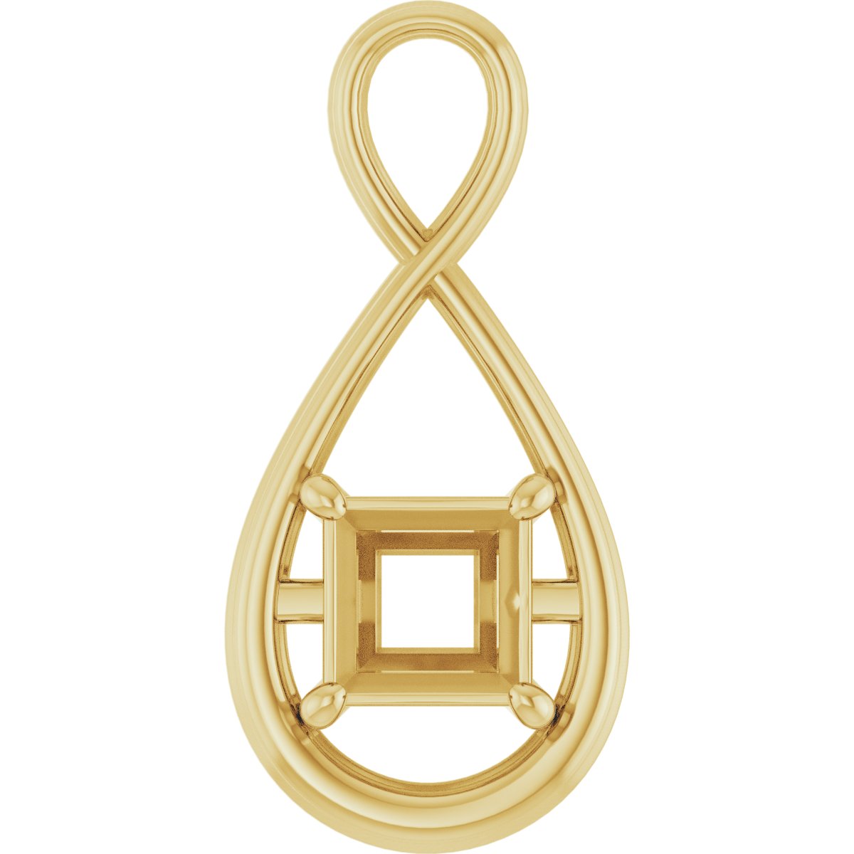 Infinity-Inspired Solitaire Pendant